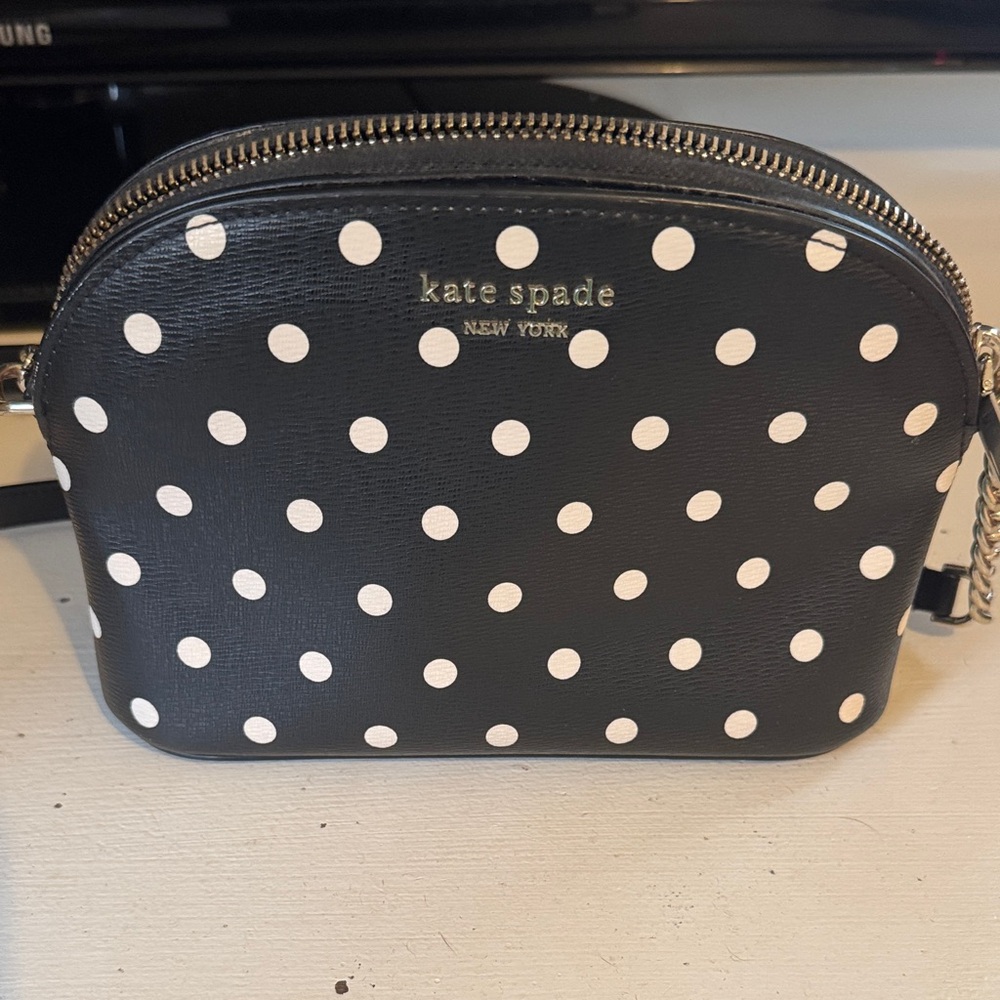 Kate Spade Black and White Polka Dot Mini crossbody Bag